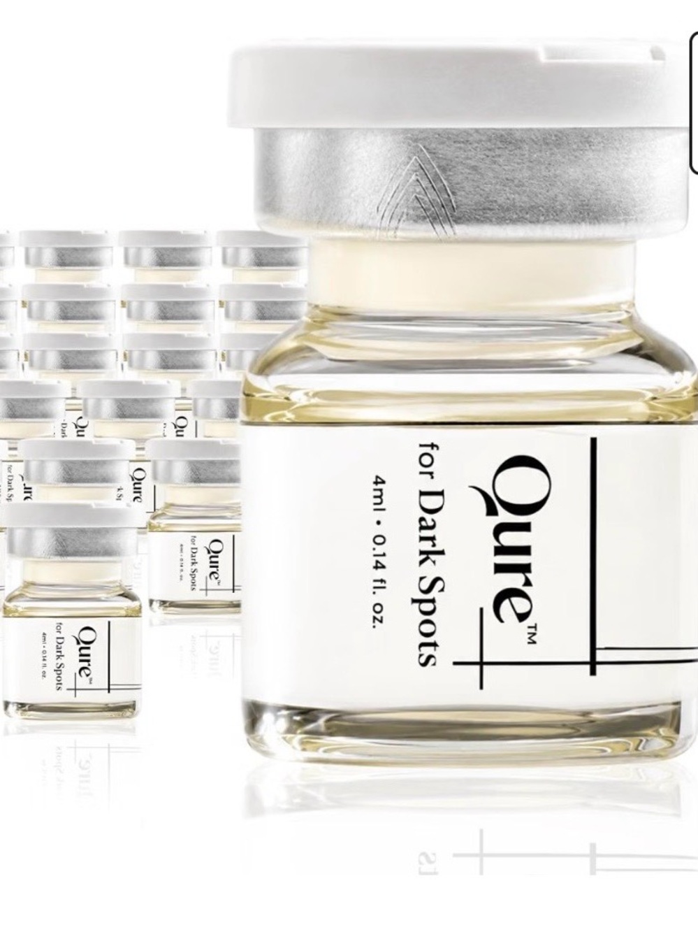Qure for Dark Spots Lightweight Face Serum - White & Silver